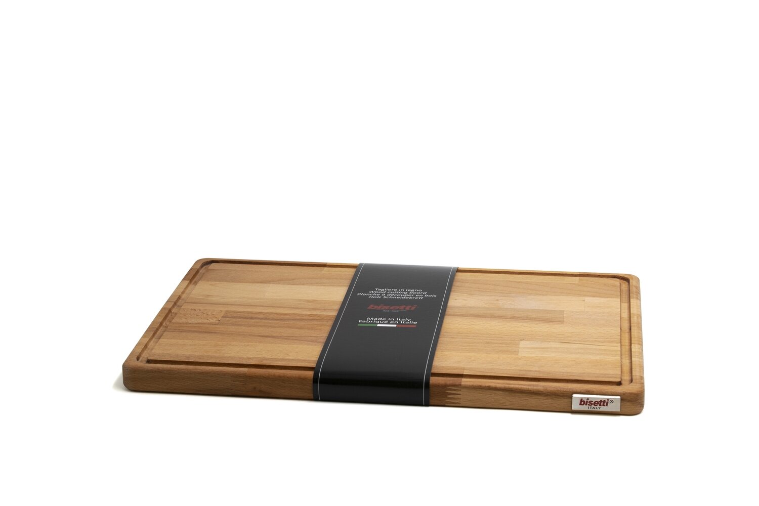 Tagliere con raccoglisugo in legno di faggio - 45 cm