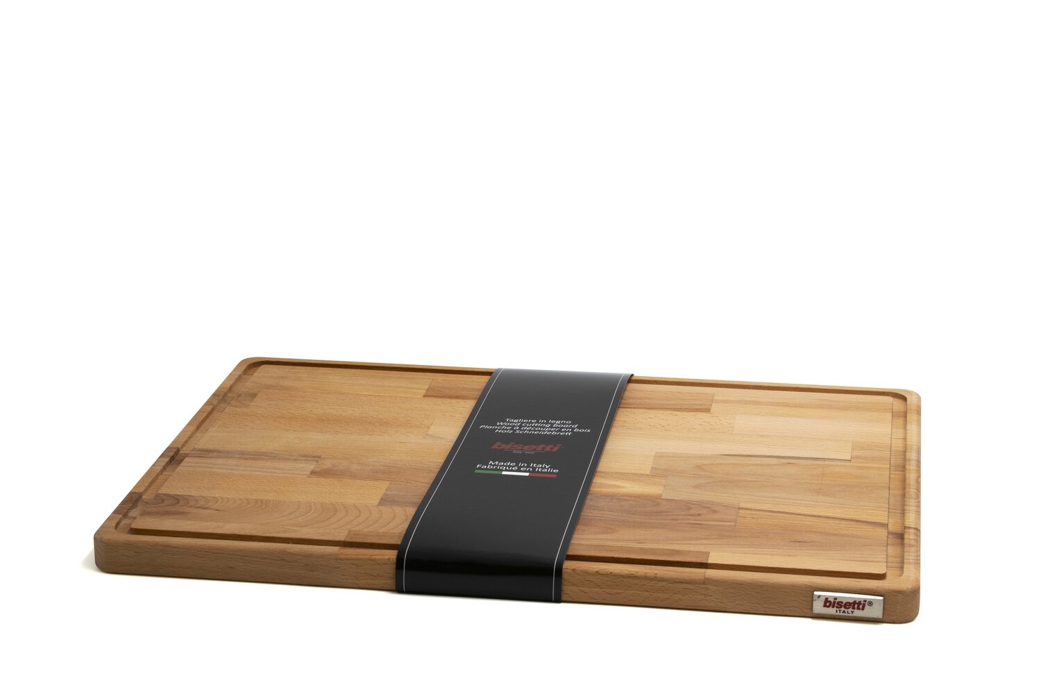 Tagliere con raccoglisugo in legno di faggio - 50 cm