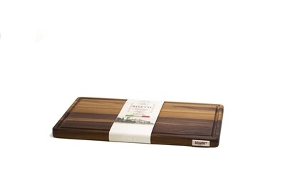 Tagliere con raccoglisugo in legno di noce - 40 cm