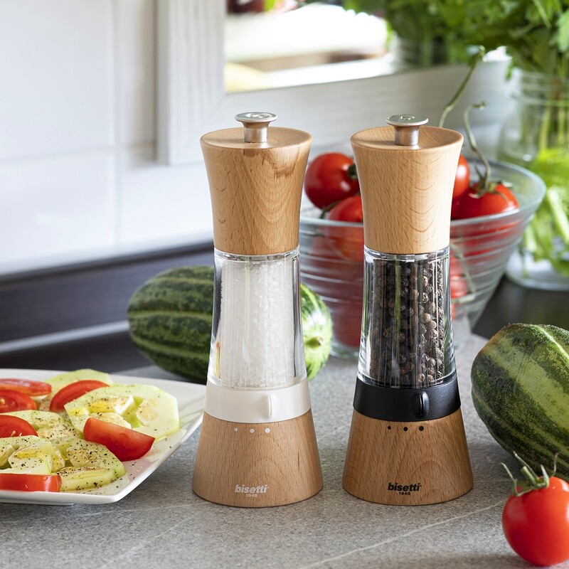 ​Salt and pepper mill set "Pisa" - 18 cm
