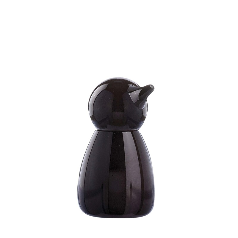 Macina spezie Pinguino "Happy Feet" in faggio Laccato - Nero