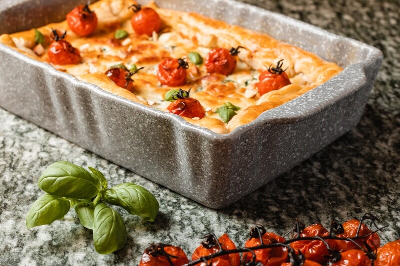 Set of 2 rectangular baking trays (Medium and Large) high-strength stoneware "Pierre Gourmet"
