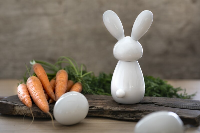Macina spezie "Bunny" in faggio laccato - Bianco