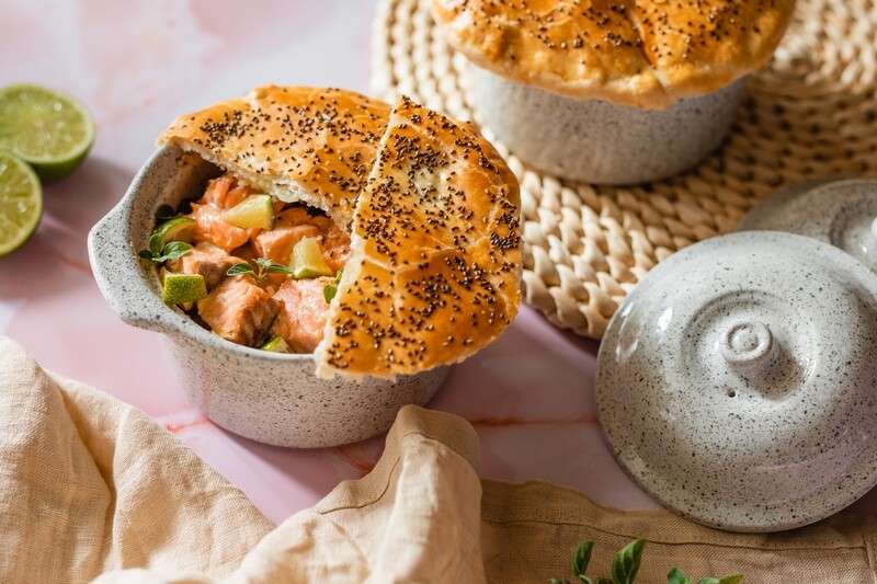 Set 2 pcs Mini Cocotte stoneware high strength "Stonewhite"