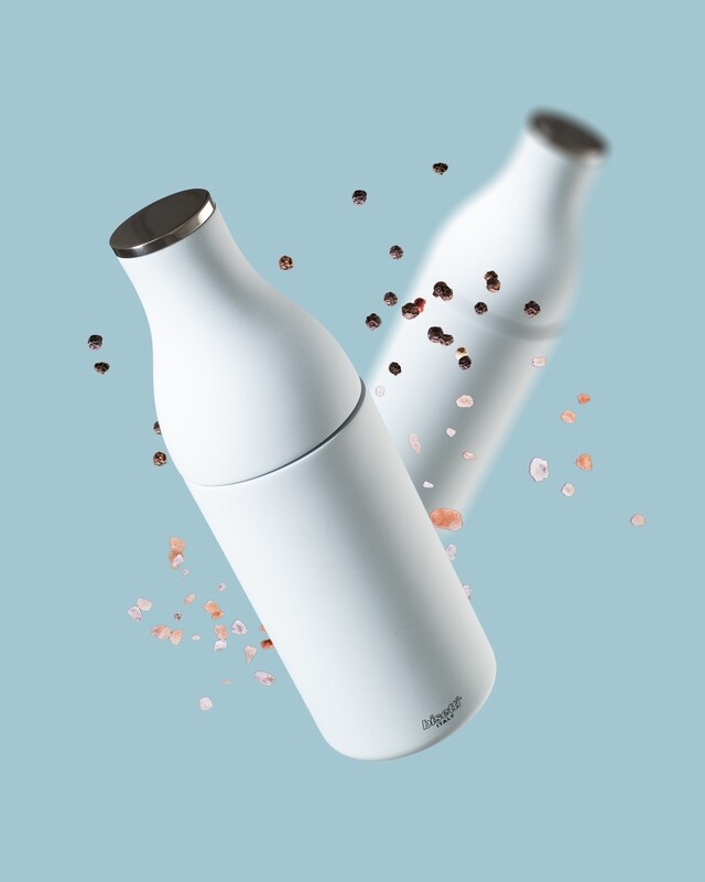 Macina spezie "Milk Bottle" in faggio bianco