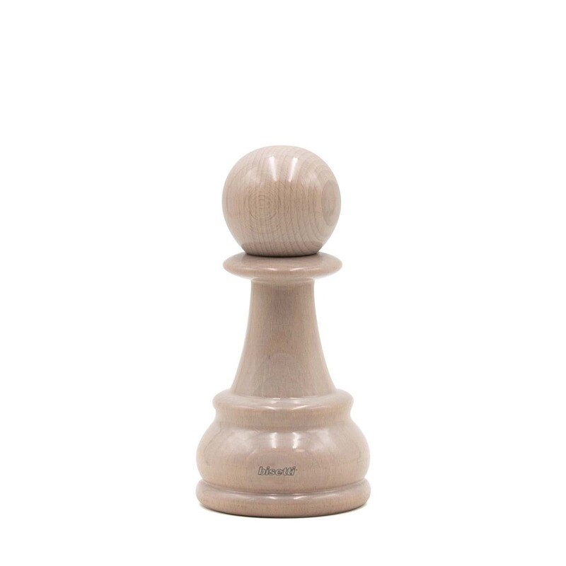 Macina spezie "Pedone" in faggio laccato bianco