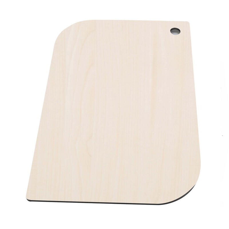 HPL leaf-shaped cutting board with hole "Arya" -Ash tree finish