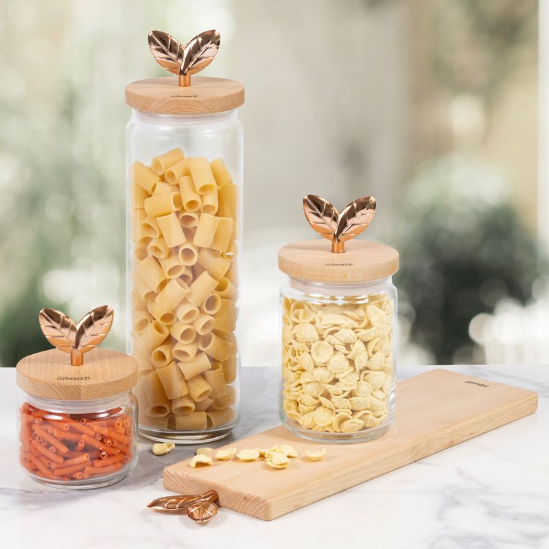 "PRINTEMPS D'OR" GLASS JAR 1000cc WITH NATURAL BEECH LID