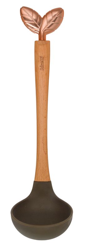 "PRINTEMPS D'OR" SILICON LADLE WITH NATURAL BEECH WOOD HANDLE