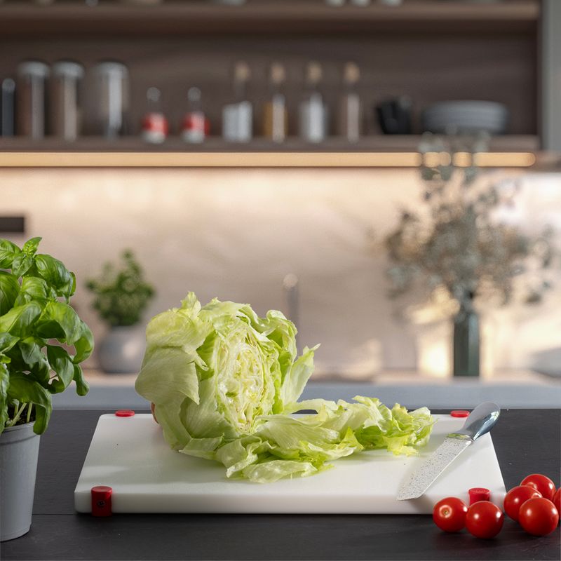 HD polyethylene chopping board – 4 red non-slip feet