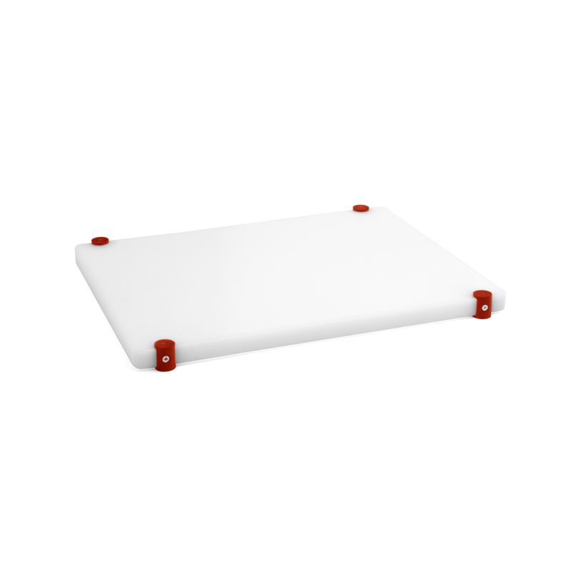 HD polyethylene chopping board – 4 red non-slip feet