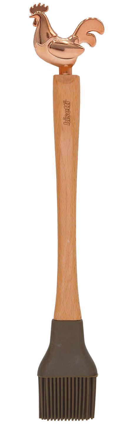 "Cocoricò" silicon brush with natural beech wood handle
