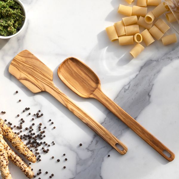 Olive wood ladle set