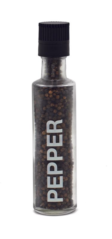 “Pantelleria” Glass Bottle Pepper Grinder - 20 cm