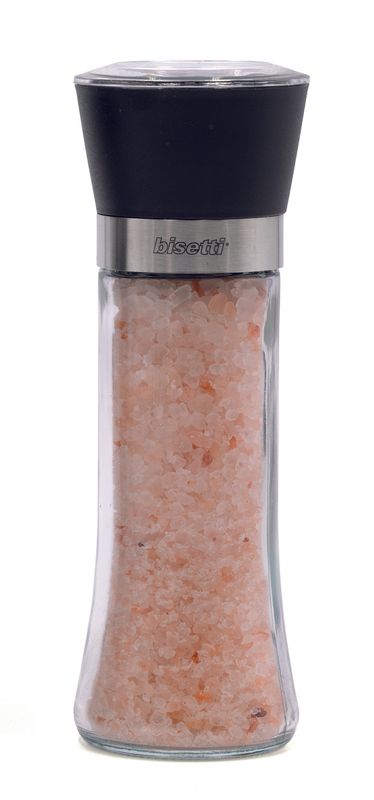 Himalayan Pink Salt Grinder with “Pavia” Glass Jar - 18 cm