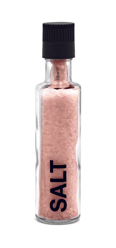 Himalayan Pink Salt Grinder, “Pantelleria” Glass Bottle - 20 cm