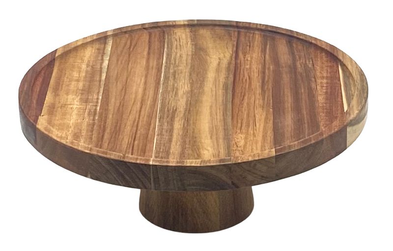 Acacia-wood cake stand "Acacia 2.0" - 10 cm