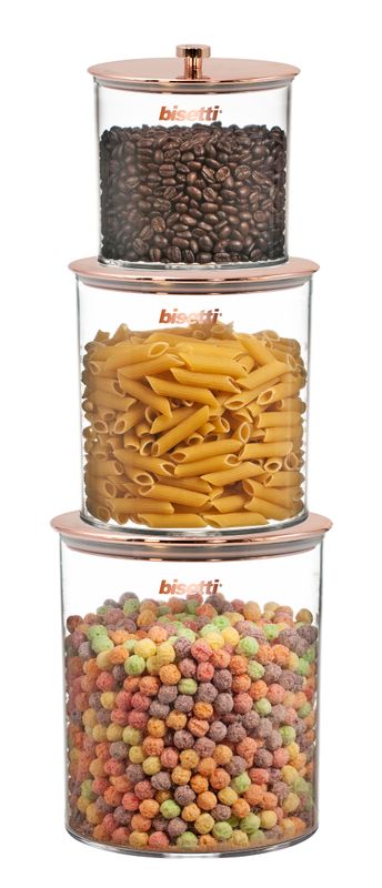 Set 3 barattoli impilabili Stonerose - outlet collection