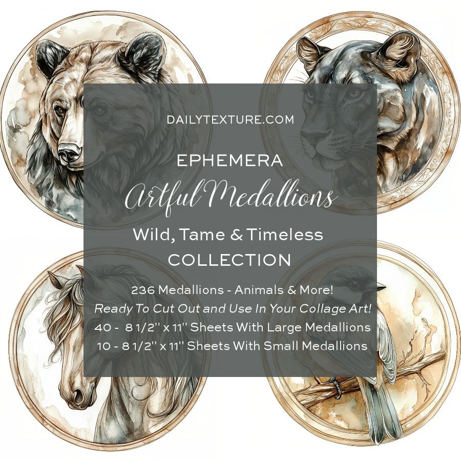 Artful Medallions: Wild, Tame, and Timeless Ephemera Collection