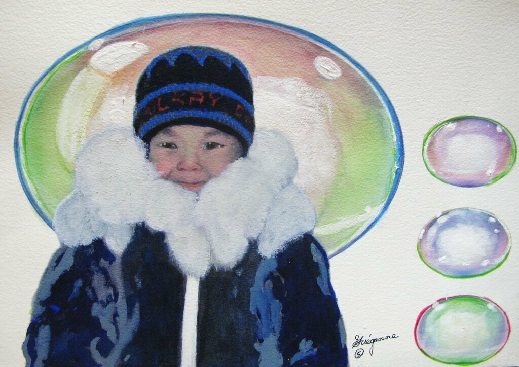 &quot;CHILD SPIRIT COLOURS&quot;ORIGINAL NATIVE CANADIAN PAINTING