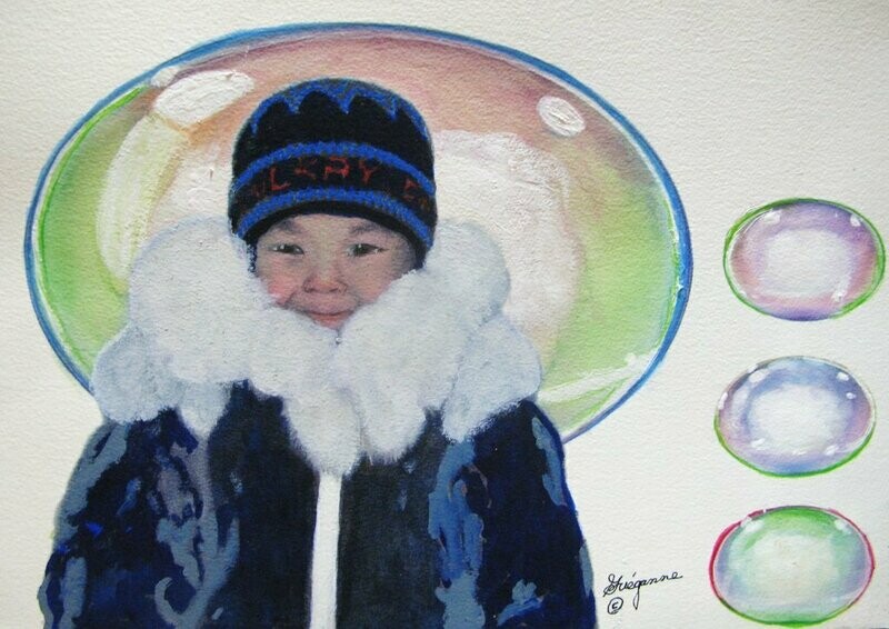 &quot;CHILD SPIRIT COLOURS&quot;ORIGINAL NATIVE CANADIAN PAINTING