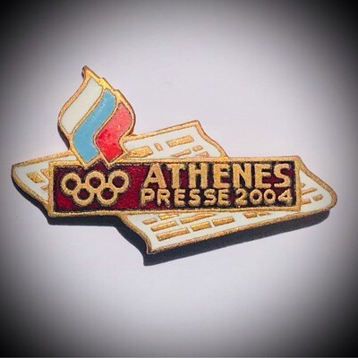Russian press team pin badge at ATHENS 2004 olympic BP031
