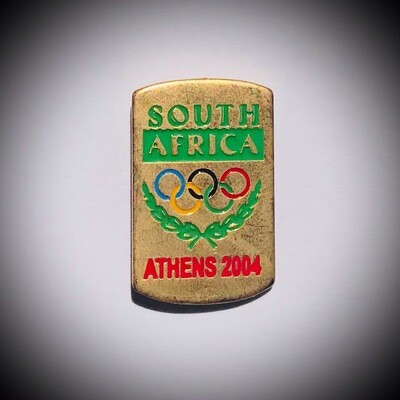 Soth africa olympic team at ATHENS 2004 olympic pin badge BP016