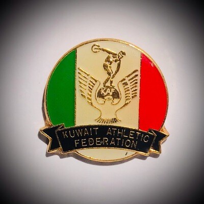 Old Kuwaiti athletics federation 1980s pin badge BP007