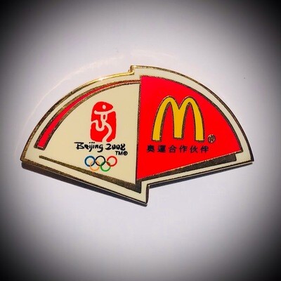 Beijing 2008 olympic game pin badge with Mcdonald sponsor BP043