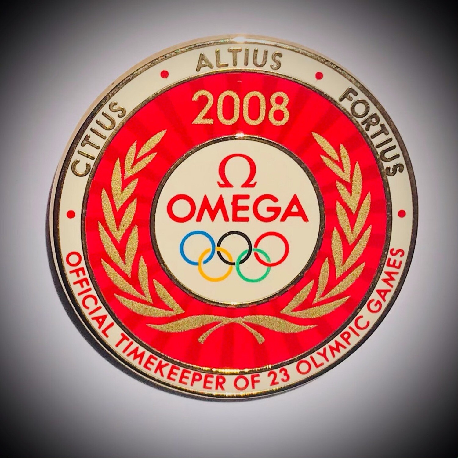 BEIJING 2008 olympic games official timekeeper OMEGA  pin badge BP041