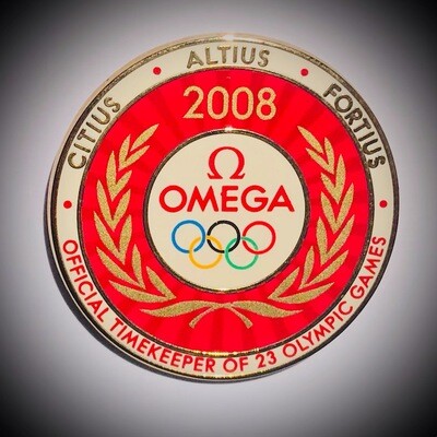 BEIJING 2008 olympic games official timekeeper OMEGA pin badge BP041