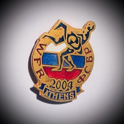 Russian wrestling olympic team pin badge at ATHENS 2004 olympics BP028
