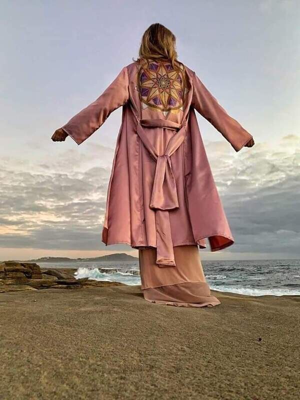 THE SOULFUL SOVEREIGN KIMONO - HAND PAINTED HANDMADE BY ECLECTIC CREATOR - PRE ORDER ONLY