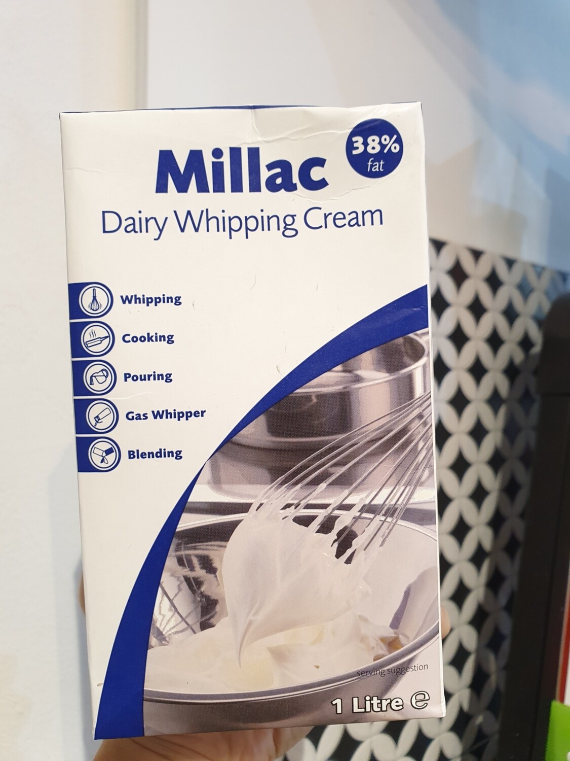 Millac, UHT Dairy Whipping Cream 38, 1L