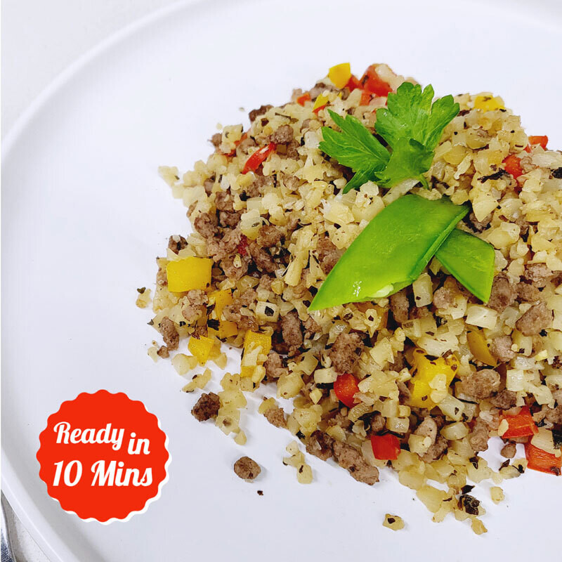 Ange Bakes - Low-Carb Thai Basil Beef Fried Cauli-Rice (Frozen)