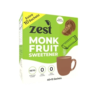 Zestyleaf Monk Fruit Sweetener (50 sachets)
