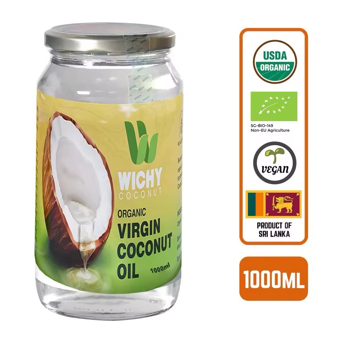 Wichy Organic Virgin Coconut Oil 1000ml