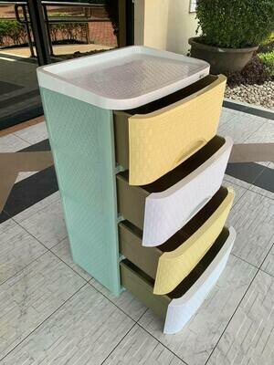 Rattan 4 layers drawer