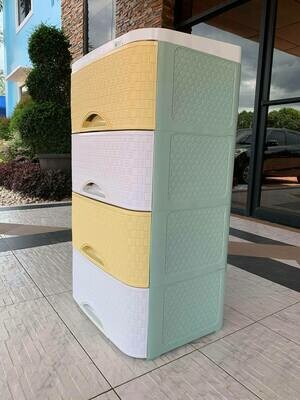Rattan 4 layers drawer