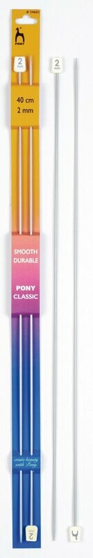 Aguja punto recta Pony 40 cm