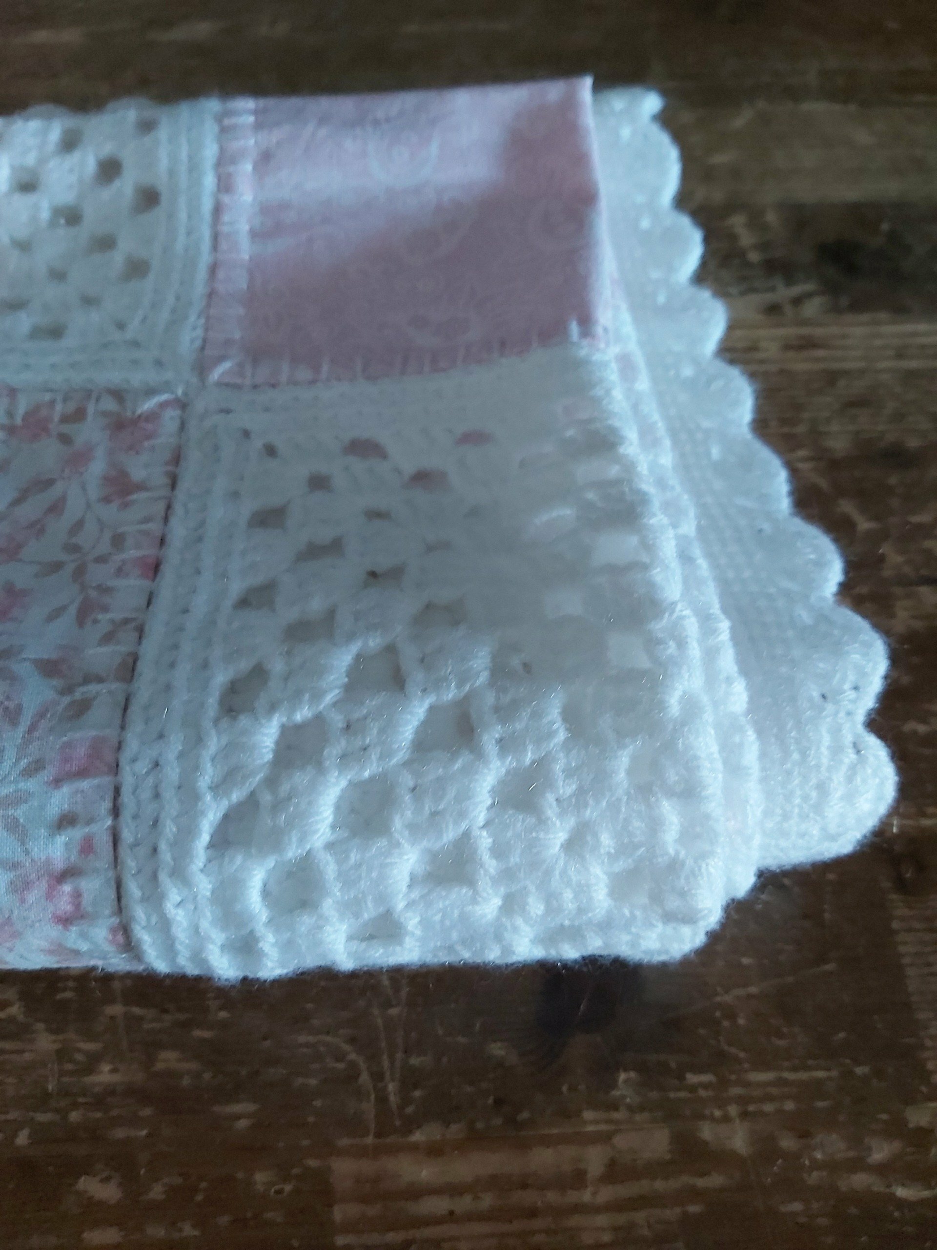 Manta ganchillo patchwork hecha a mano