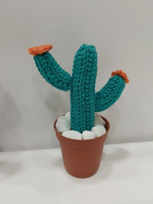 Cactus amigurumi hecho a mano