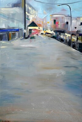 MAIN STREETS UNDER - the original painting