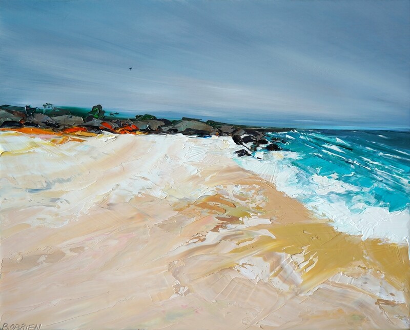 DRONE OVER FRIENDLY BEACHES - The original painting