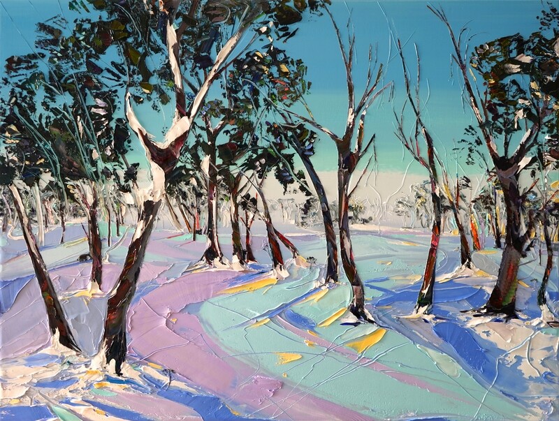 Prints - WHITE SALLY BLUE COW