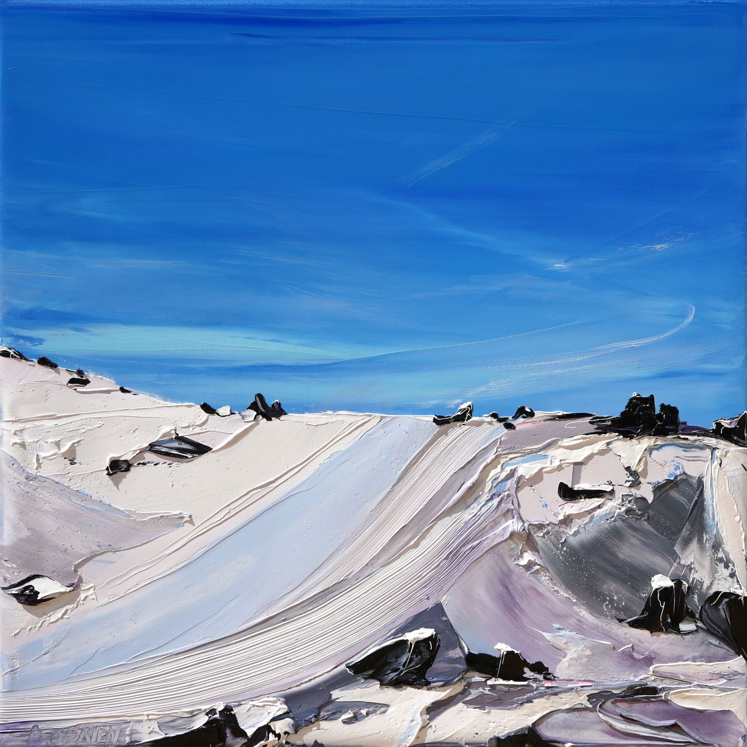 BEHIND BLACK SALLEES - The original painting