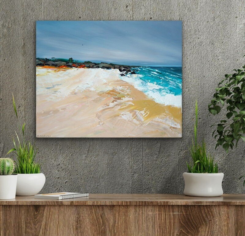 DRONE OVER FRIENDLY BEACHES - The original painting