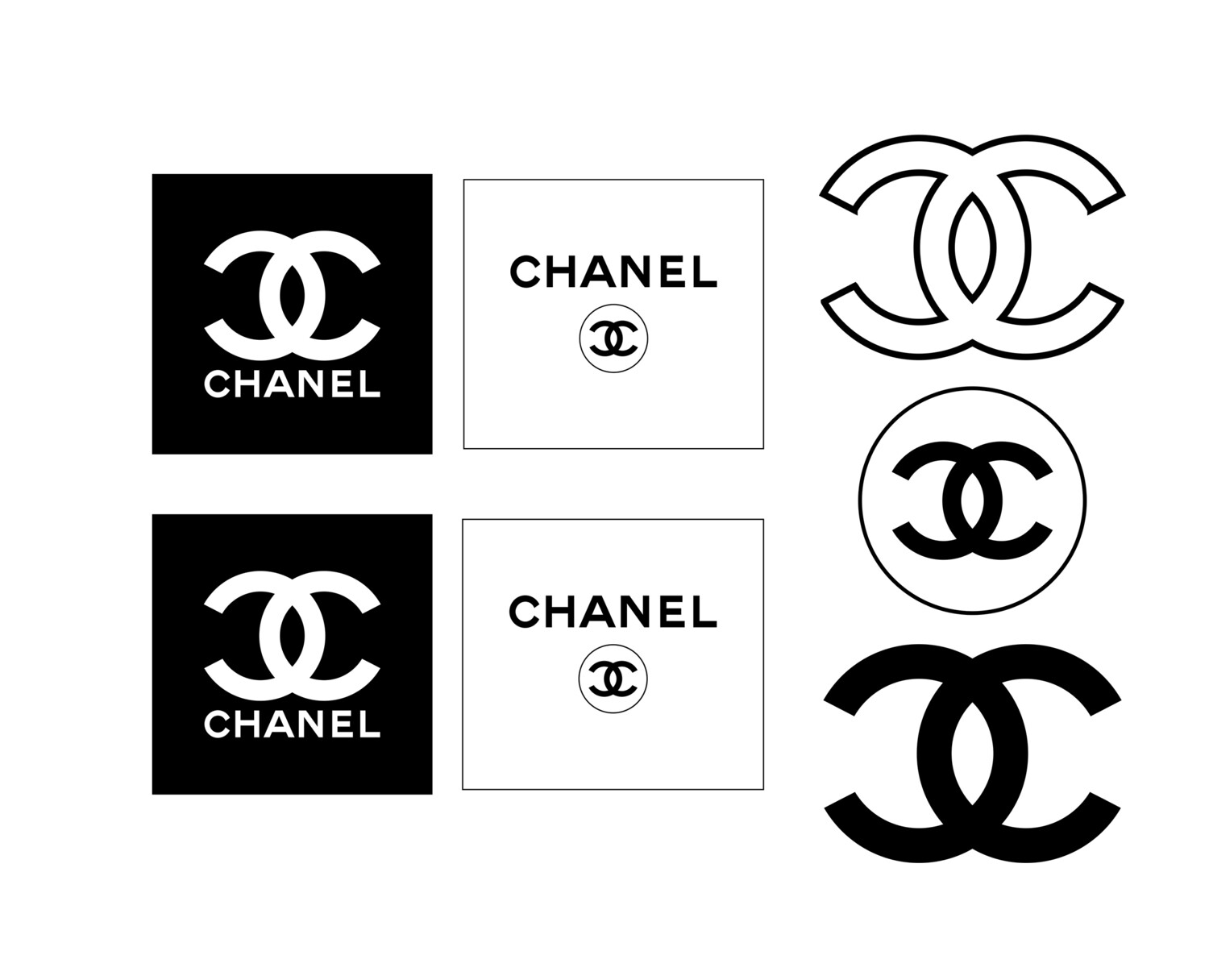 Chanel  Logos Bundle Digital, Printable, SVG, Bundle, Cutfile, Cricut, HIGH QUALITY, Free for Use