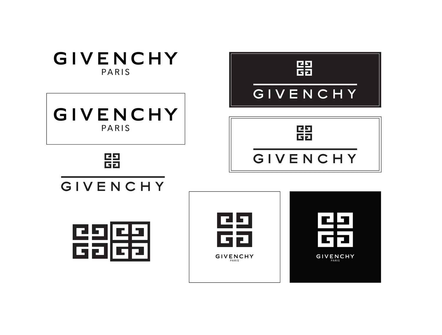 GIVENCHY Logos Bundle Digital, Printable, SVG, Bundle, Cutfile, Cricut, HIGH QUALITY, Free for Use