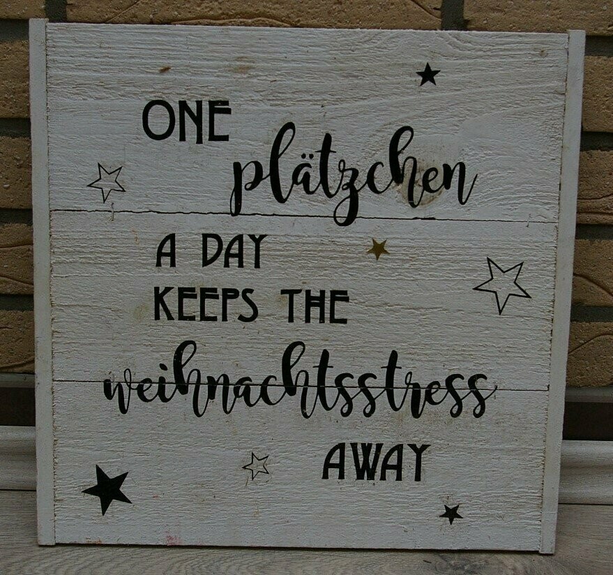 Holzbild "One Plätzchen"